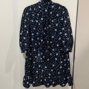 Polka dot knee length dress